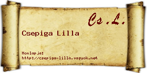Csepiga Lilla névjegykártya